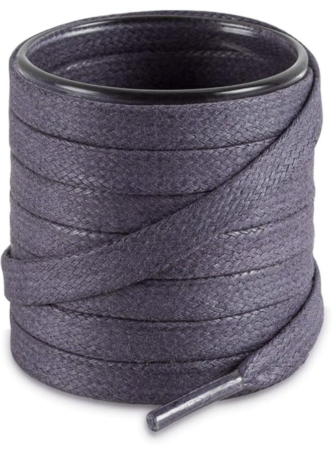 اربطة احذية مسطحة من القطن المشمع للاحذية الطويلة والاحذية الرياضية للرجال والنساء - والأحذية ذات الرقبة الطويلة والفساتين - متوفرة زوجان باطوال وألوان متعددة - Image 1